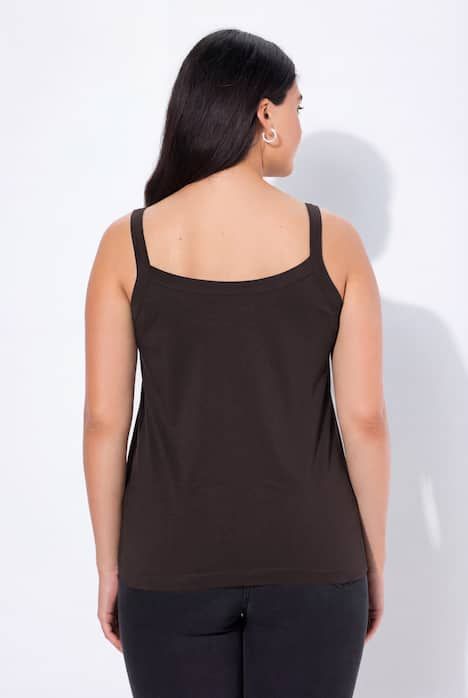 Débardeur à fines bretelles et décolleté rond, en modal mélangé