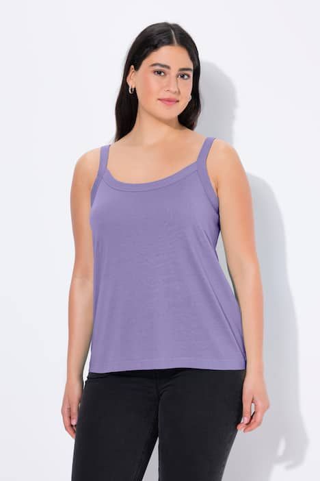 Débardeur à fines bretelles et décolleté rond, en modal mélangé