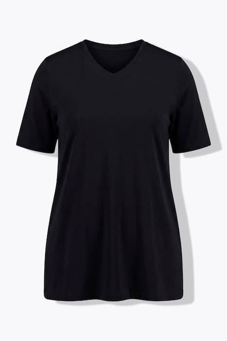 T-shirts en coton bio. Col en V et manches courtes. Lot de 2