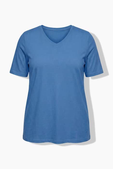 T-shirts en coton bio. Col en V et manches courtes. Lot de 2