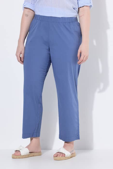 Pantalon chino Ruby 7/8 - taille élastique, jambe droite et large