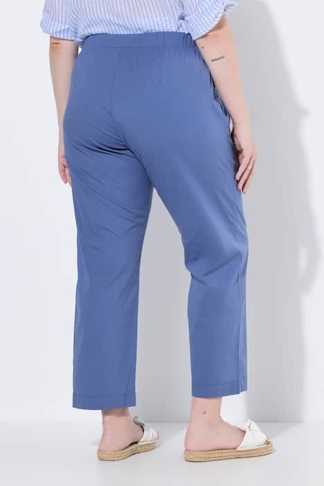 Pantalon chino Ruby 7/8 - taille élastique, jambe droite et large