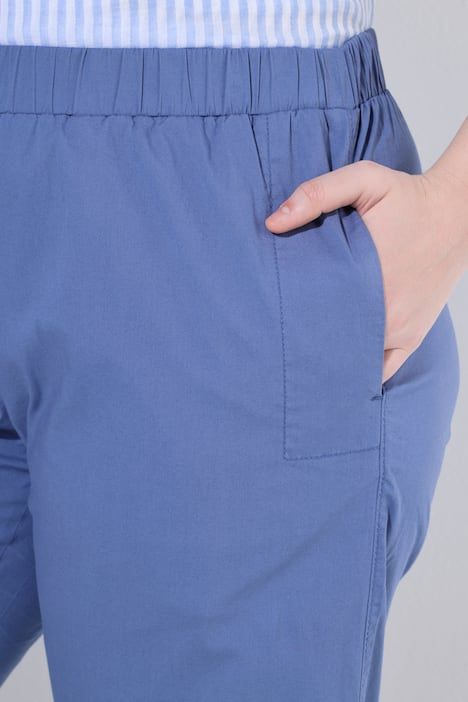 Pantalon chino Ruby 7/8 - taille élastique, jambe droite et large