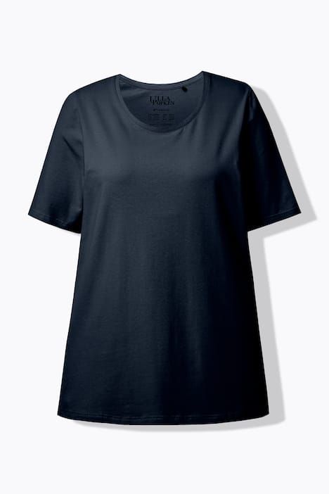 T-shirt en coton bio. Col rond et manches courtes. Coupe évasée