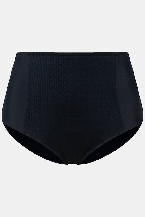 Culotte gainante, taille haute, empiècement jacquard