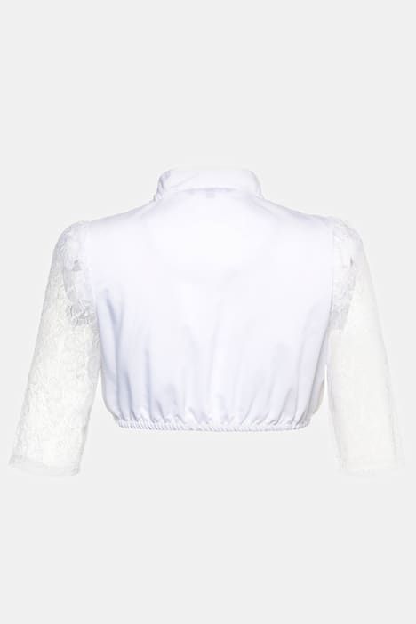 Chemisier traditionnel Dirndl. Manches courtes. Décolleté carré et col montant