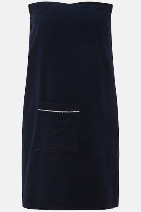 Robe sortie de bain en éponge. Fermeture velcro. Bande élastique dans le dos