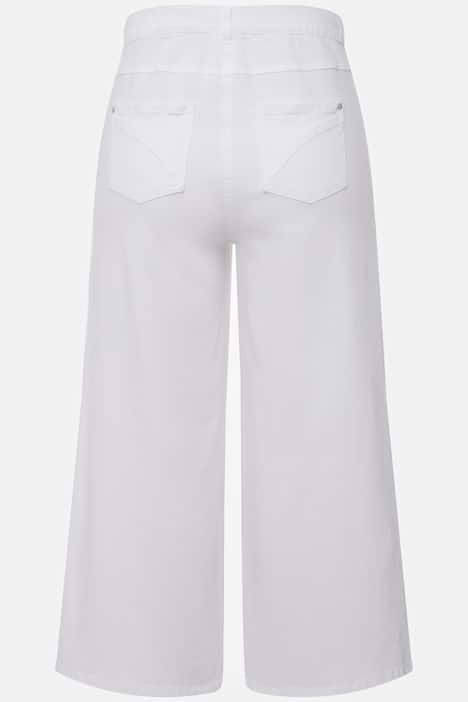 Jupe-culotte en jean. Coupe Marlene à jambe large et longueur au mollet