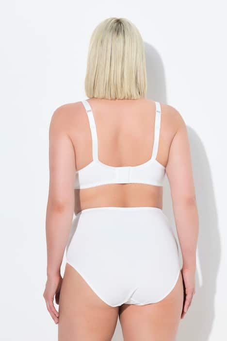 Soutien-gorge à armatures. Motif jacquard. Liserés en dentelle - bonnet C-G