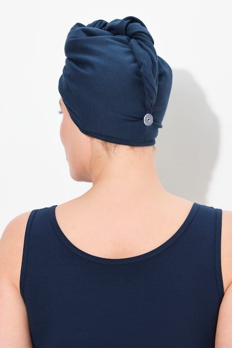 Serviette turban, bouton et boucle