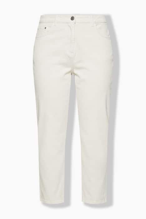 Jean Mary stretch. Jambe large et ourlet frangé