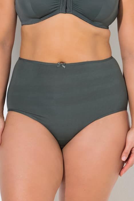 Culottes midi en lot de 5, motif à fleurs/uni