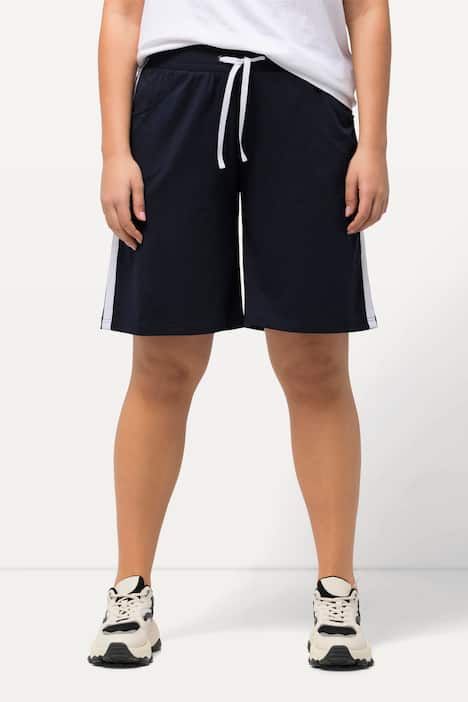 Short en jersey à taille élastique. Jambe large et cordon