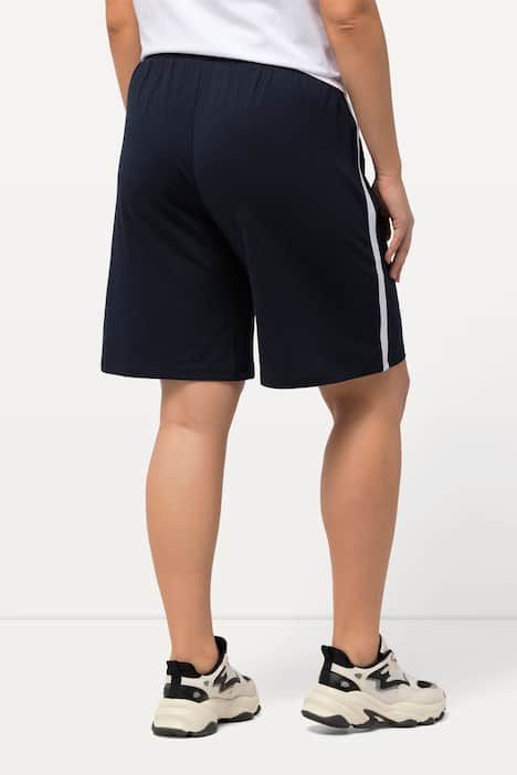Short en jersey à taille élastique. Jambe large et cordon