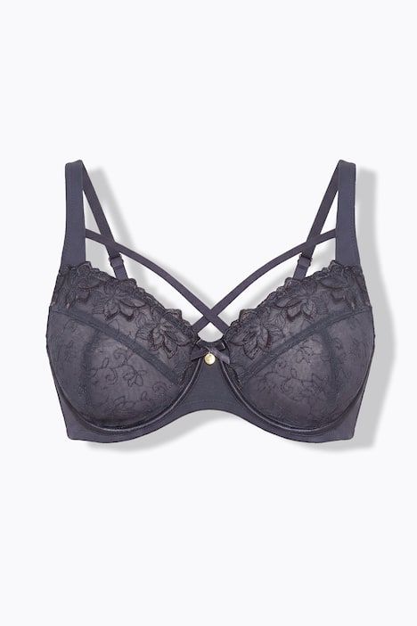 Soutien-gorge à armatures TruYou, dentelle transparente et rubans fantaisie - bonnet C-F