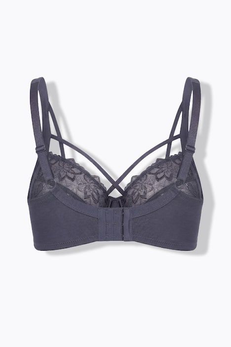 Soutien-gorge à armatures TruYou, dentelle transparente et rubans fantaisie - bonnet C-F