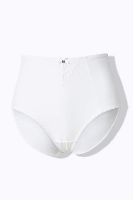 Culotte taille haute sculptante. Empiècement en dentelle