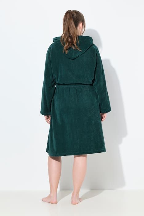 Peignoir réversible en tissu éponge, avec poches