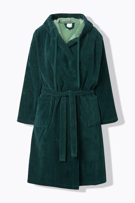 Peignoir réversible en tissu éponge, avec poches