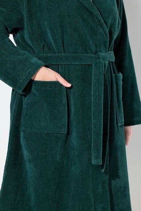 Peignoir réversible en tissu éponge, avec poches