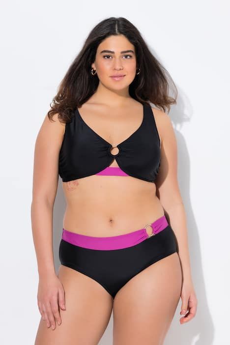 Bikini, anneau décoratif, bonnets souples, bretelles réglables, matière recyclée