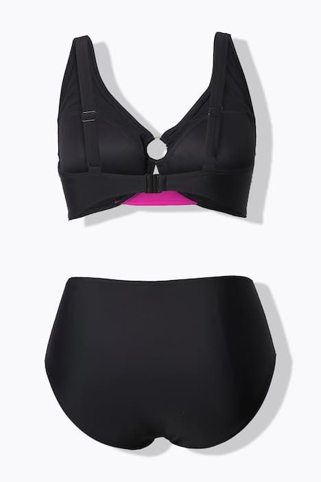 Bikini, anneau décoratif, bonnets souples, bretelles réglables, matière recyclée