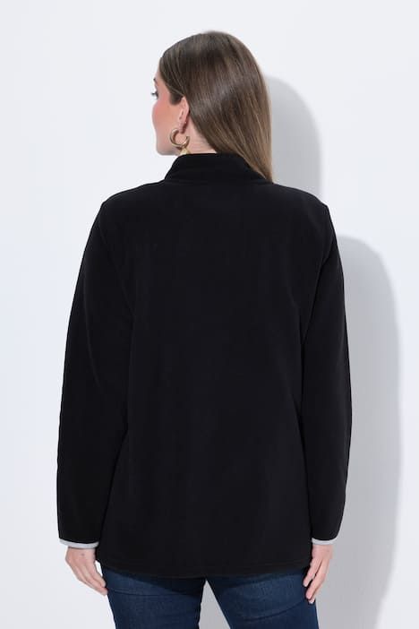 Veste en polaire esprit costume traditionnel bavarois. Fermeture zippée à double sens. Broderies edelweiss