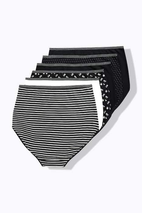 Culottes maxi, lot de 6, motif/uni