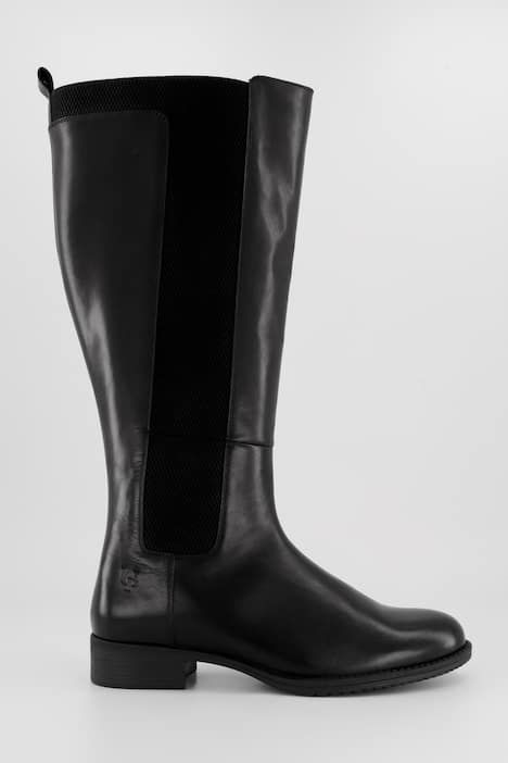 Bottes en cuir tige XL, empiècement stretch - largeur H