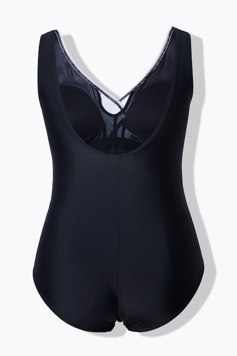 Maillot de bain avec dégradé de couleurs. Drapés et bonnets souples. Matière recyclée