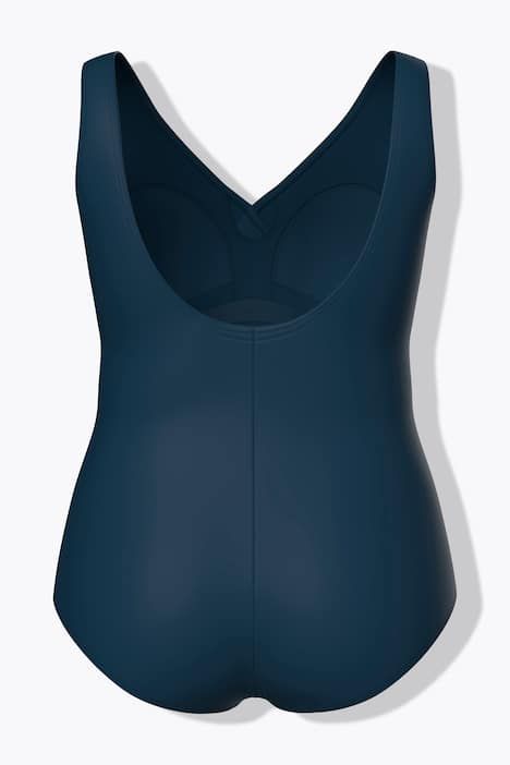 Maillot de bain avec dégradé de couleurs. Drapés et bonnets souples. Matière recyclée