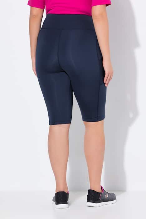 Legging court en matière recyclée, taille élastique et poche en mesh