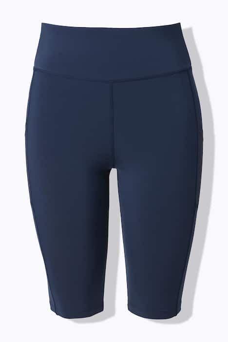 Legging court en matière recyclée, taille élastique et poche en mesh