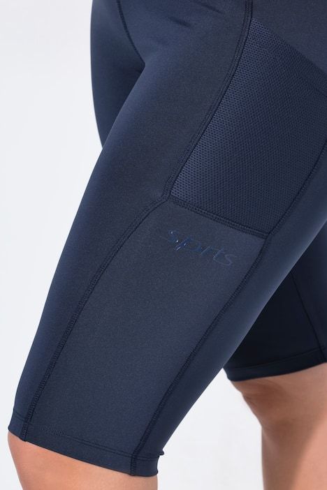 Legging court en matière recyclée, taille élastique et poche en mesh