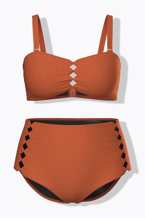 Bikini avec bonnets souples, découpes fantaisie et bretelles ajustables