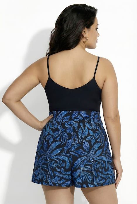 Skort 2-en-1, imprimé coraux et protection SPF 50+, jupe-short