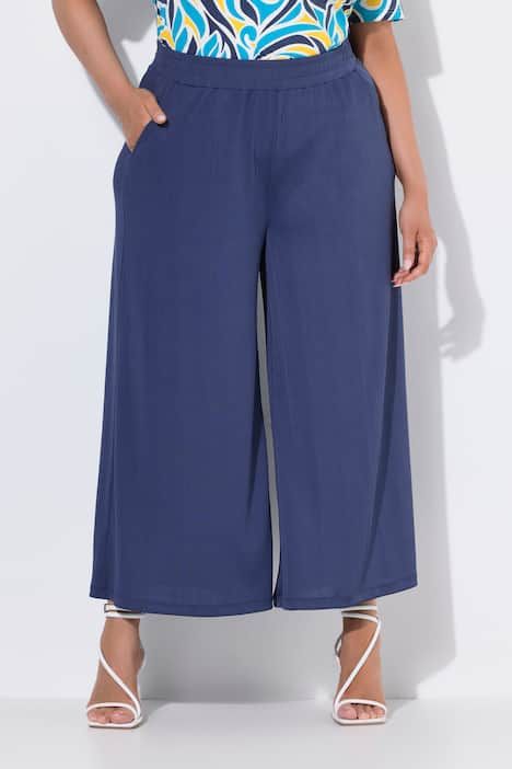 Jupe-culotte, jambe ultra-large et taille élastique