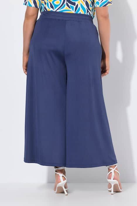 Jupe-culotte, jambe ultra-large et taille élastique