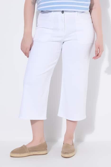 Jupe-culotte en jean Mary, jambe large et ceinture confortable