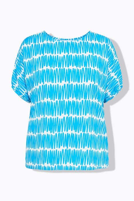 Blouse oversize, encolure bateau et manches courtes