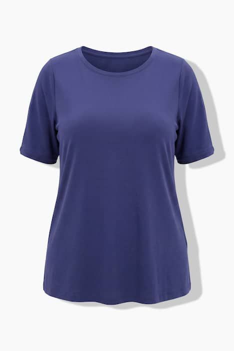 T-shirt encolure bateau, manches courtes avec anneau doré fantaisie, coupe Classic Fit