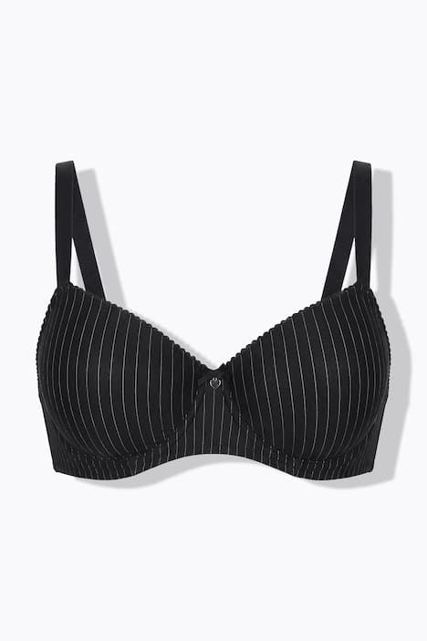 Soutien-gorge à armatures, fines rayures et bonnets souples - bonnet B-F