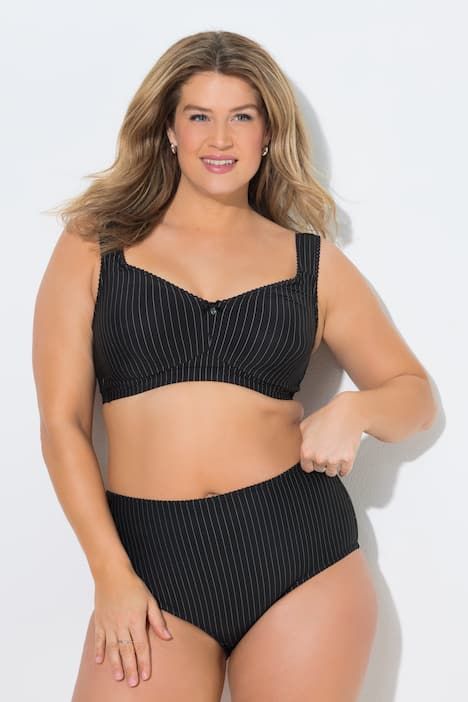 Soutien-gorge souple sans armatures, fines rayures - bonnet B-E