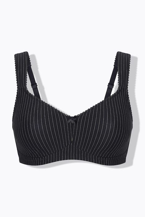 Soutien-gorge souple sans armatures, fines rayures - bonnet B-E