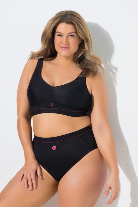 Soutien-gorge de sport, sans armatures / bonnets souples, coutures fantaisie - bonnet B-F