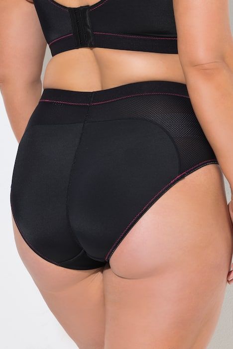 Culotte midi, modèle spécial sport, empiècements en mesh respirant