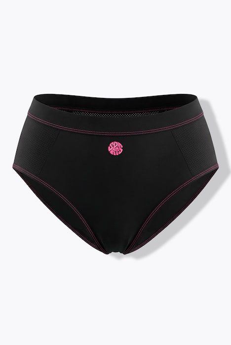 Culotte midi, modèle spécial sport, empiècements en mesh respirant