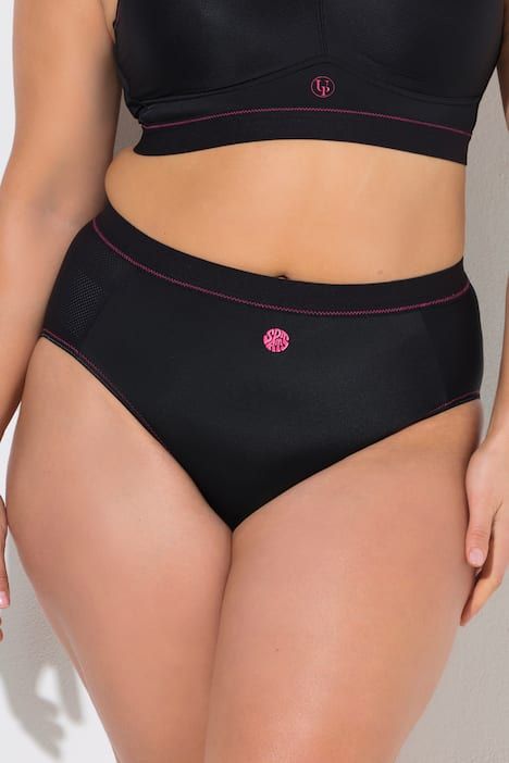 Culotte midi, modèle spécial sport, empiècements en mesh respirant