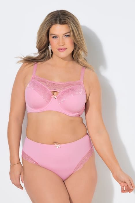 Soutien-gorge TruYou avec dentelle en fil doré, armatures et bonnets souples