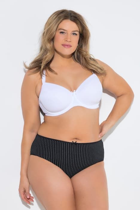 Lot de 5 culottes midi, cachemire / fines rayures / couleur unie